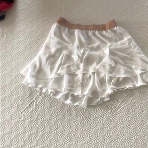 BCBG white silk skirt!